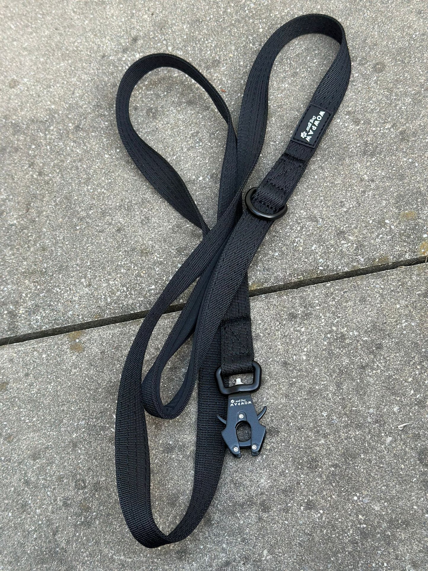 Taktische Hundeleine ULTRA LIGHT SOFTLINE XXS Schwarz – 1,5 m mit Mini-Froschkarabiner