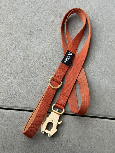 Guinzaglio tattico per cani con moschettone a rana, girevole a 360°, lunghezza 1,8 m, arancione neon