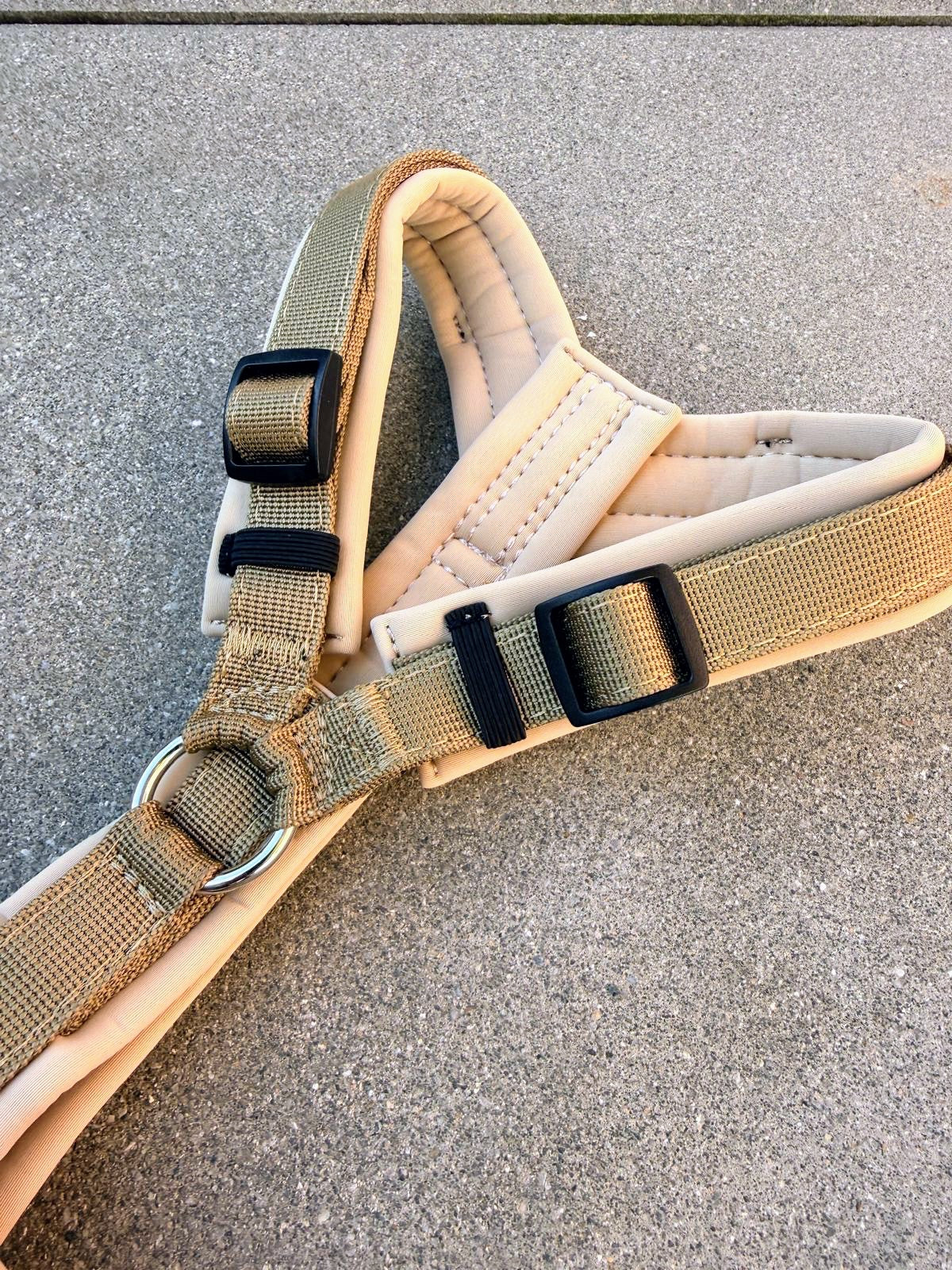 Hochwertiges Hundegeschirr FLOW Sand Olive Edition