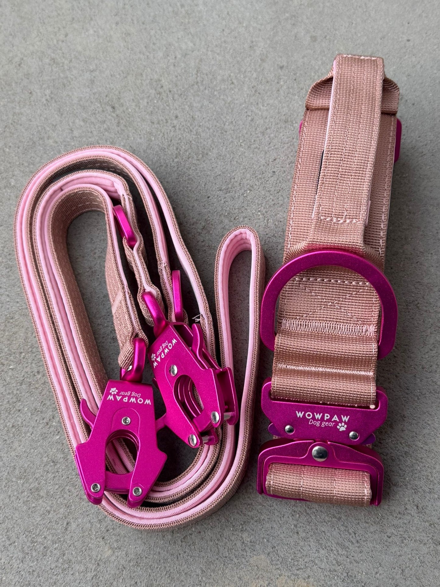 Taktisches Hundehalsband ULTRA LIGHT 5cm Nude Braun Edition L