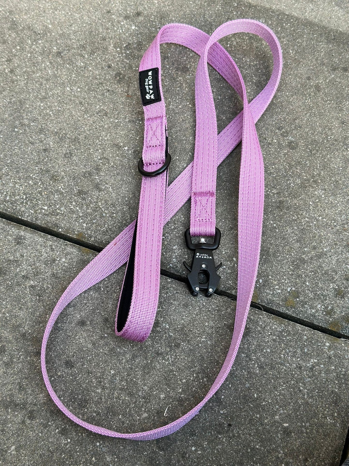 Taktische Hundeleine ULTRA LIGHT SOFTLINE XXS Helllila – 1,5 m mit Mini-Froschkarabiner