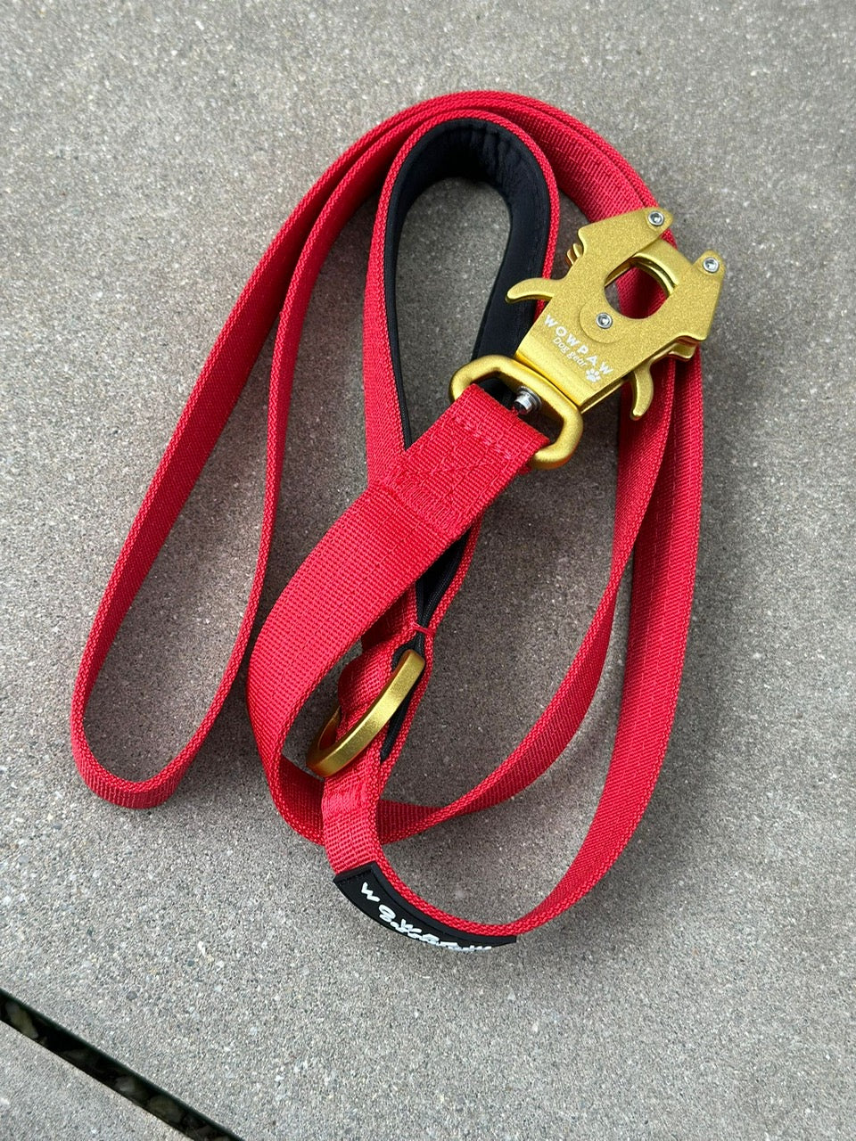 Taktische Hundeleine ULTRA LIGHT SOFTLINE Rot Edition 360° drehbar Länge 1,5m