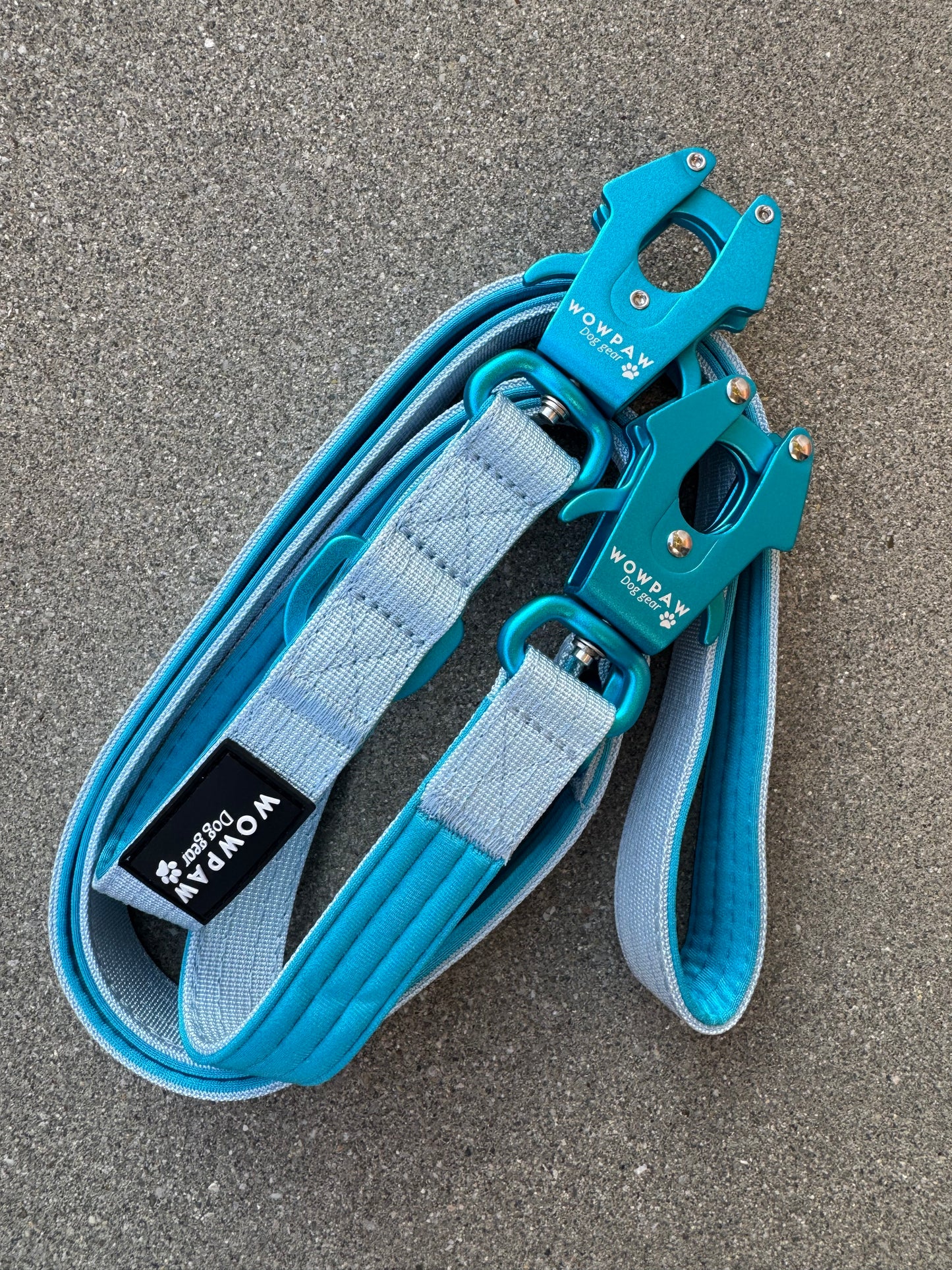 Taktische Hundeleine ULTRA LIGHT Light Blue Edition, Länge 2m verstellbar