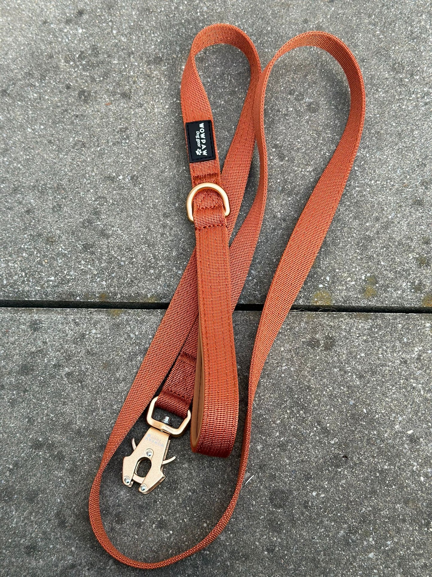 Taktische Hundeleine ULTRA LIGHT SOFTLINE XXS Kupfer Edition – 1,5 m mit Mini-Froschkarabiner