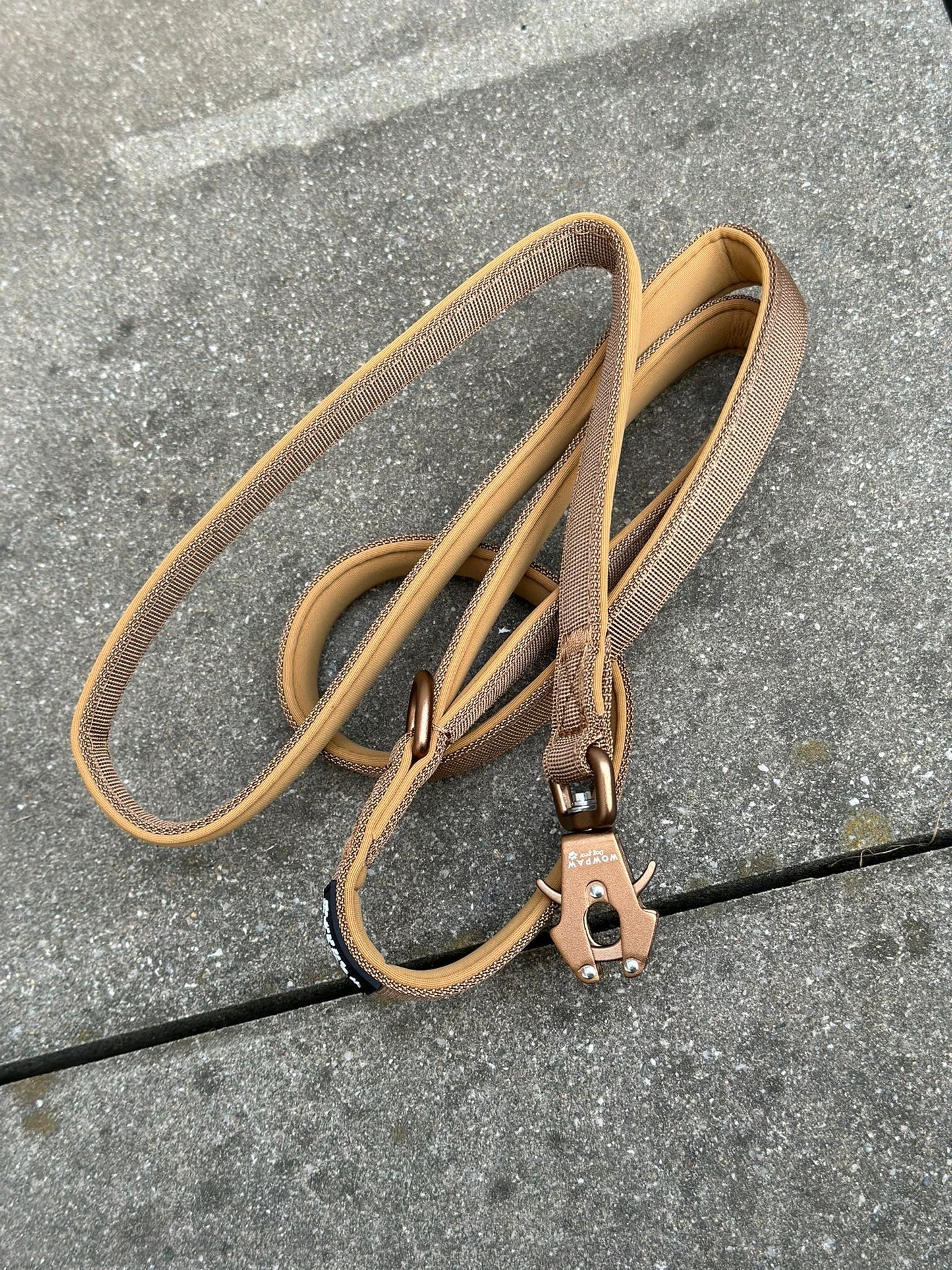 Taktische Hundeleine ULTRA LIGHT XXS Braun Edition – 1,5 m mit Mini-Froschkarabiner