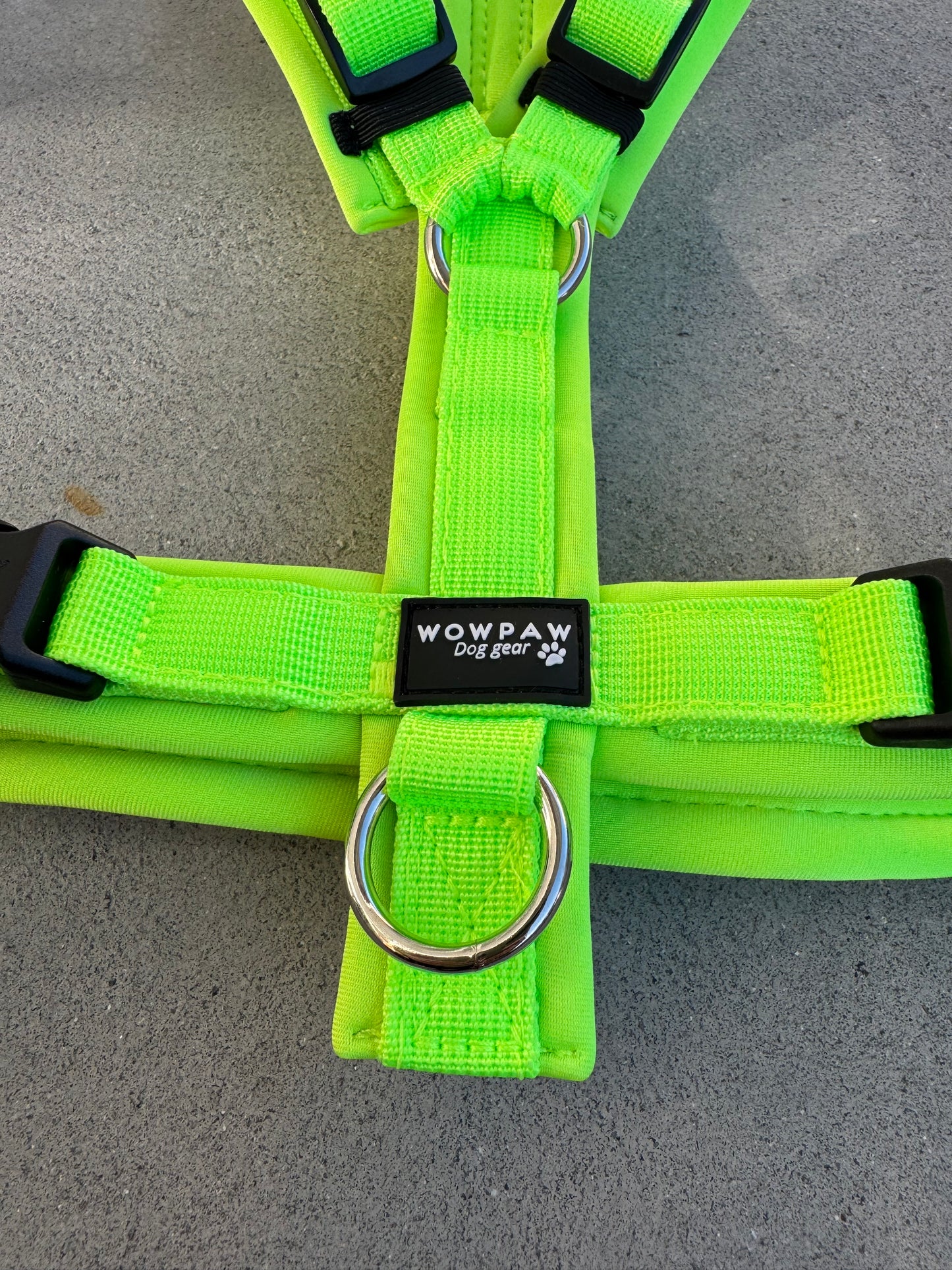 Hochwertiges Hundegeschirr FLOW Neongrün Edition