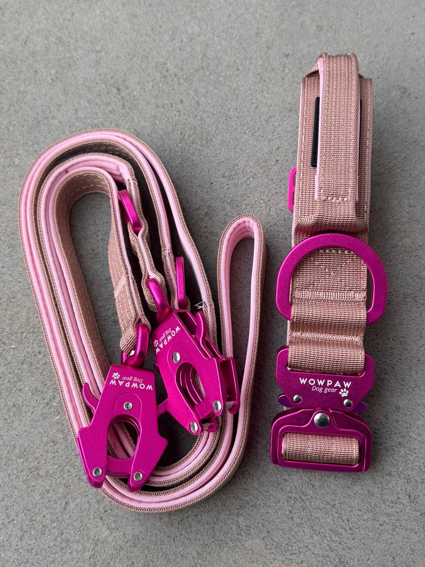 Taktisches Hundehalsband ULTRA LIGHT 3,8cm Nude Braun Edition S