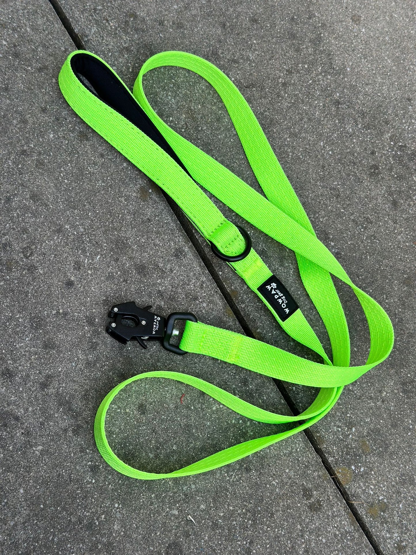 Taktische Hundeleine ULTRA LIGHT SOFTLINE XXS Neongrün – 1,5 m mit Mini-Froschkarabiner