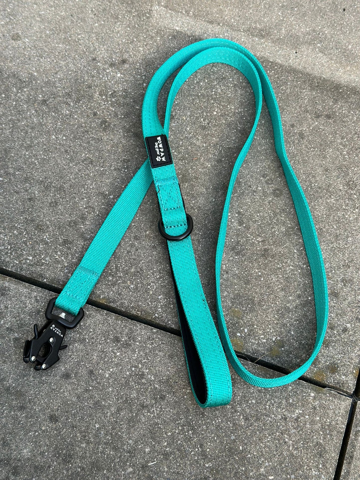 Taktische Hundeleine ULTRA LIGHT SOFTLINE XXS Türkis – 1,5 m mit Mini-Froschkarabiner