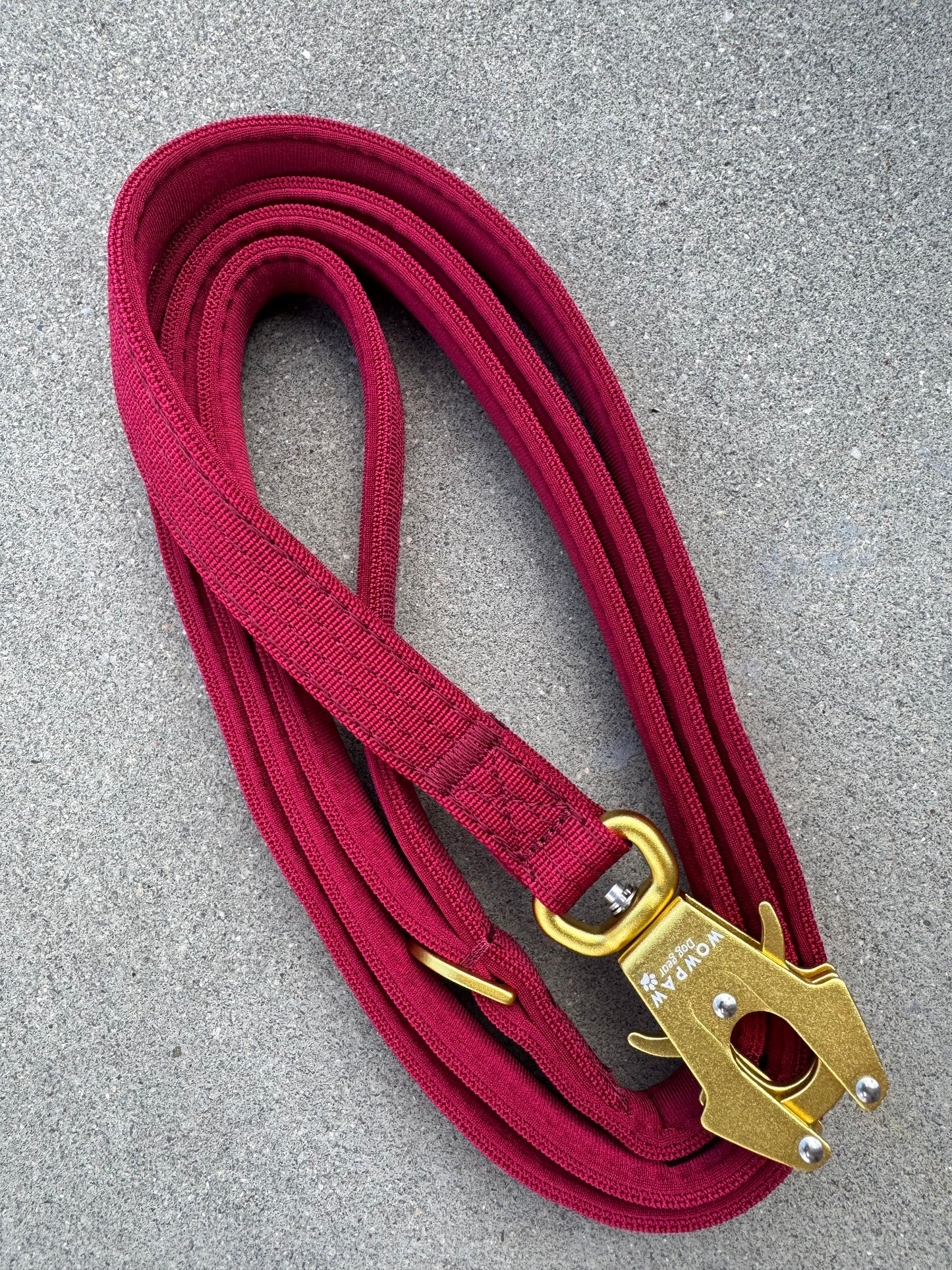 Guinzaglio tattico per cani con moschettone a rana, girevole a 360°, lunghezza 1,8 menta / oro rosa