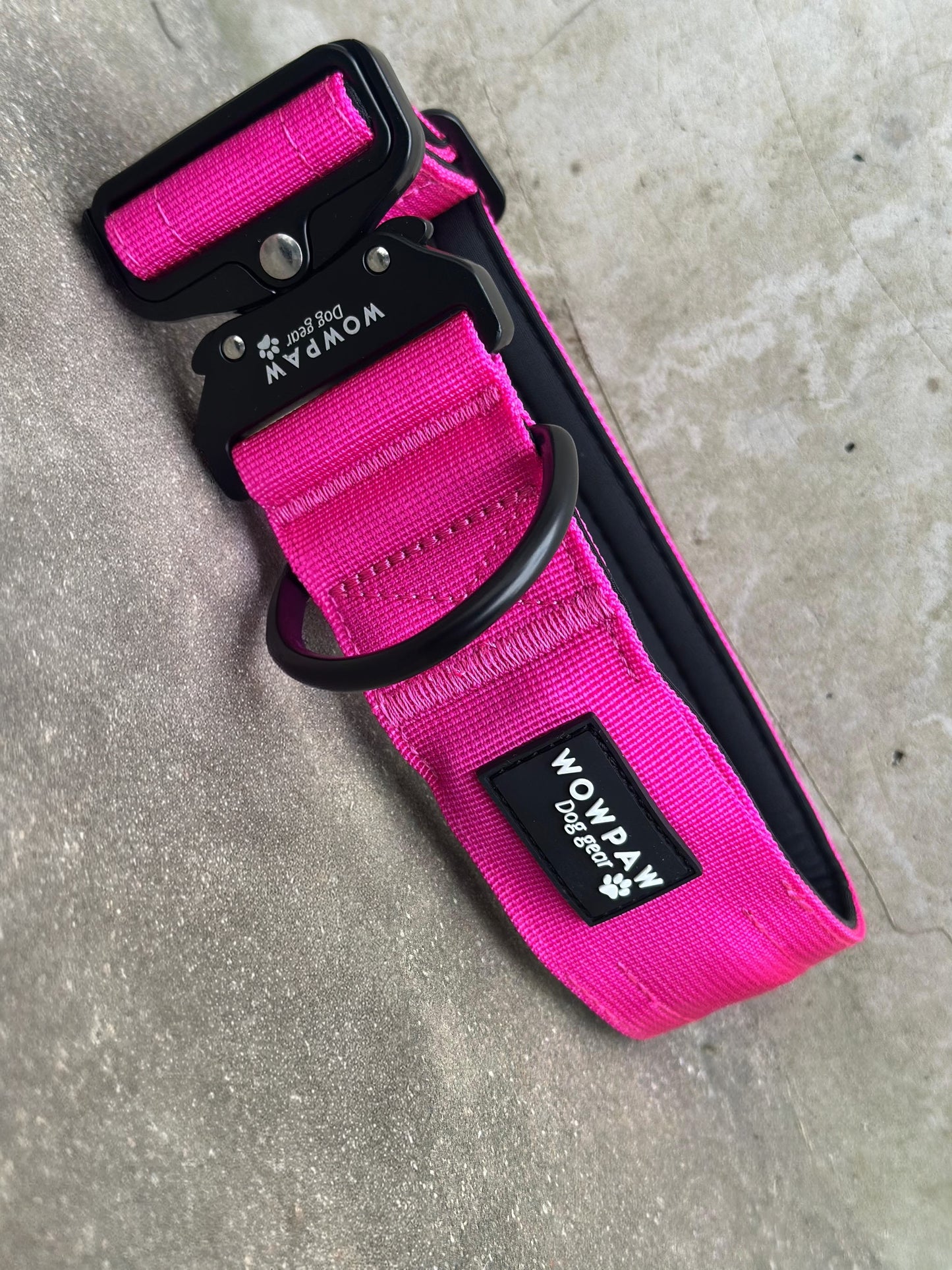 Obroża LED dla psa w kolorze magenta, rozmiar M