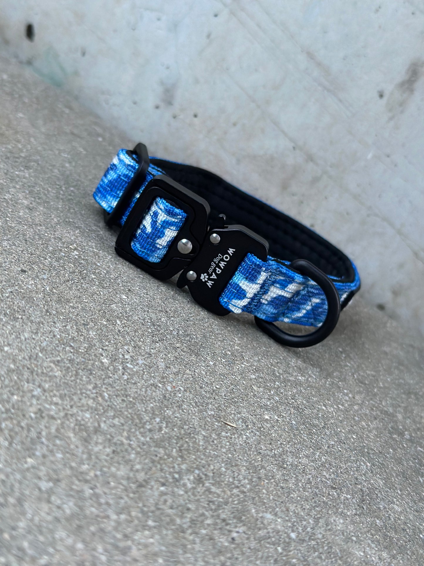 Taktisches Hundehalsband ULTRA LIGHT Blau-Camouflage XXS