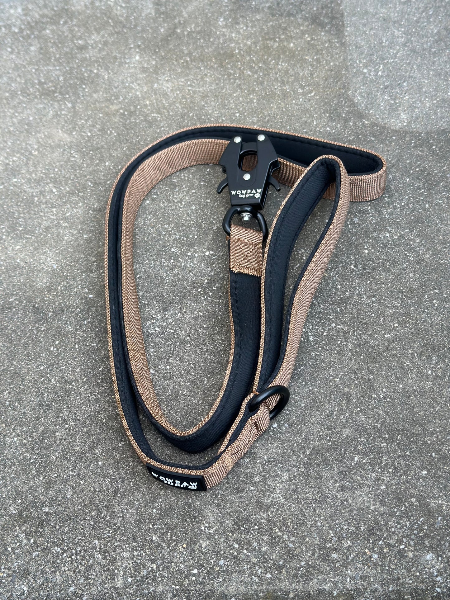 Smycz taktyczna dla psa ULTRA LIGHT Brown, długość 1,2m XS