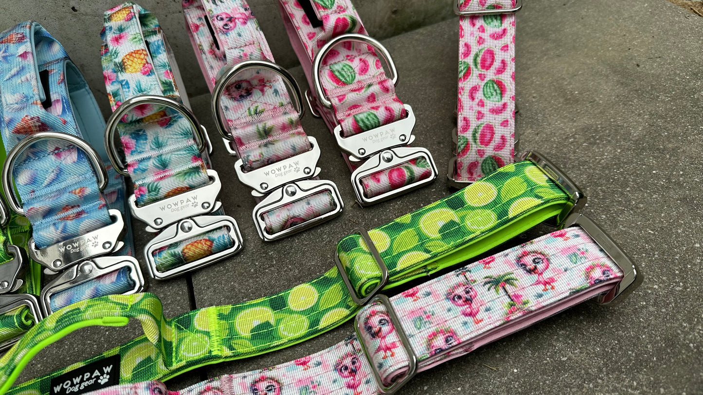 Collare tattico per cani di alta qualità verde neon taglia M