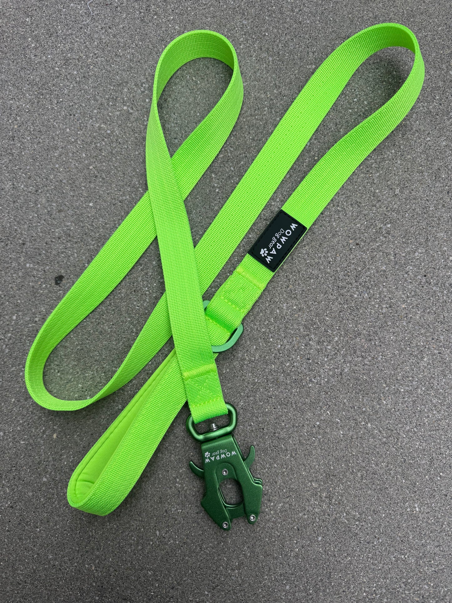 Taktische Hundeleine ULTRA LIGHT SOFTLINE Neongrün Edition 360° drehbar Länge 1,5m