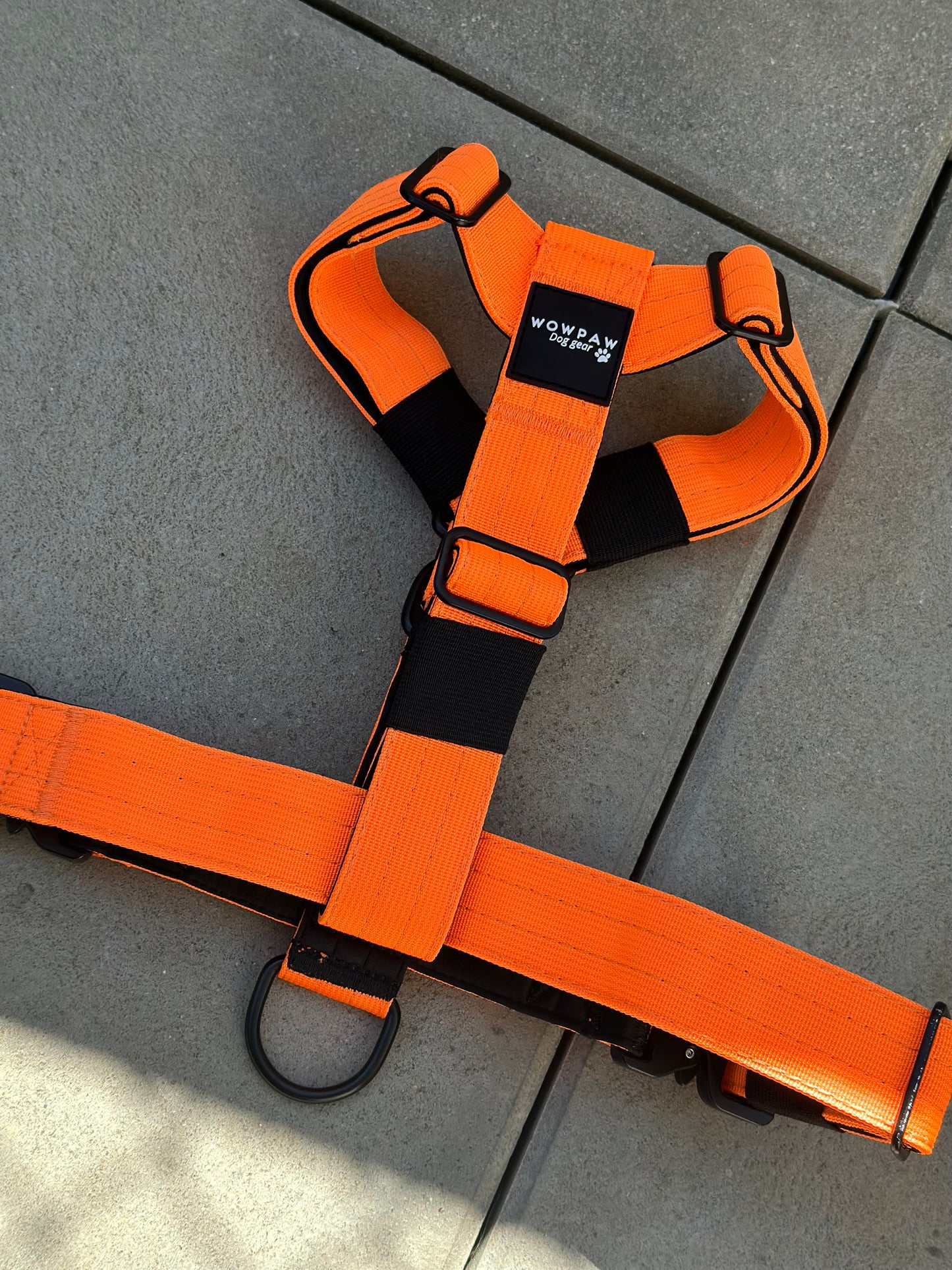 Wysokiej jakości szelki dla psa M neonowy pomarańczowy