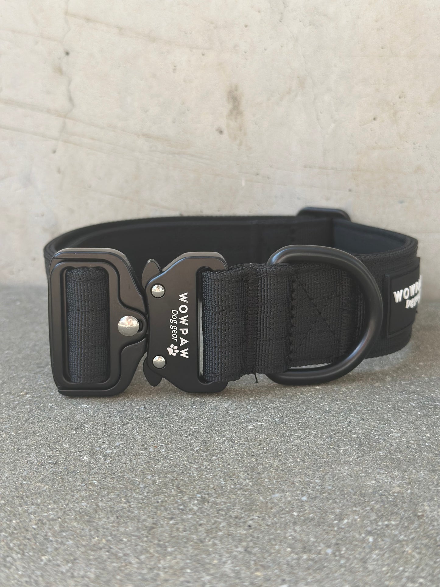 Hochwertiges taktisches Hundehalsband ohne Griff Schwarz Größe M Breite 3,8cm