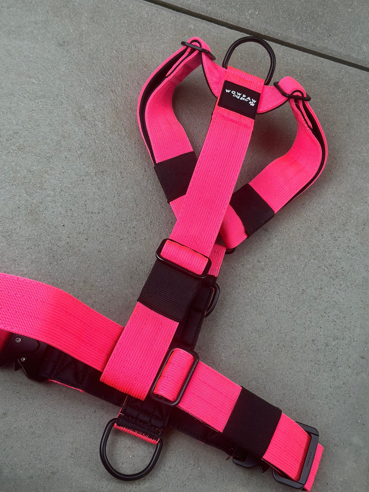 Wysokiej jakości szelki dla psa L neonowy róż