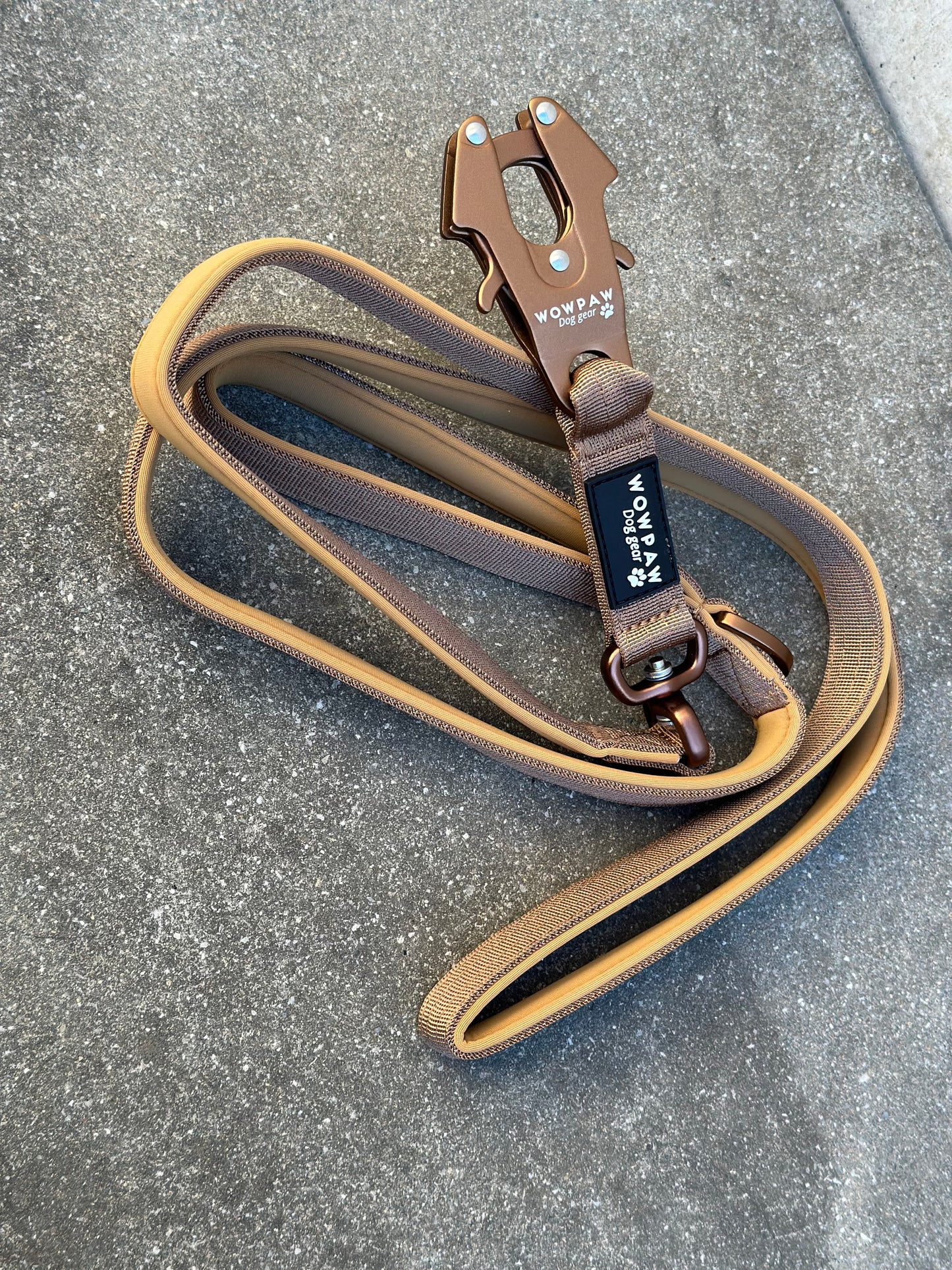 Taktische Hundeleine ULTRA LIGHT Braun Edition 360° drehbar Länge 1,8m