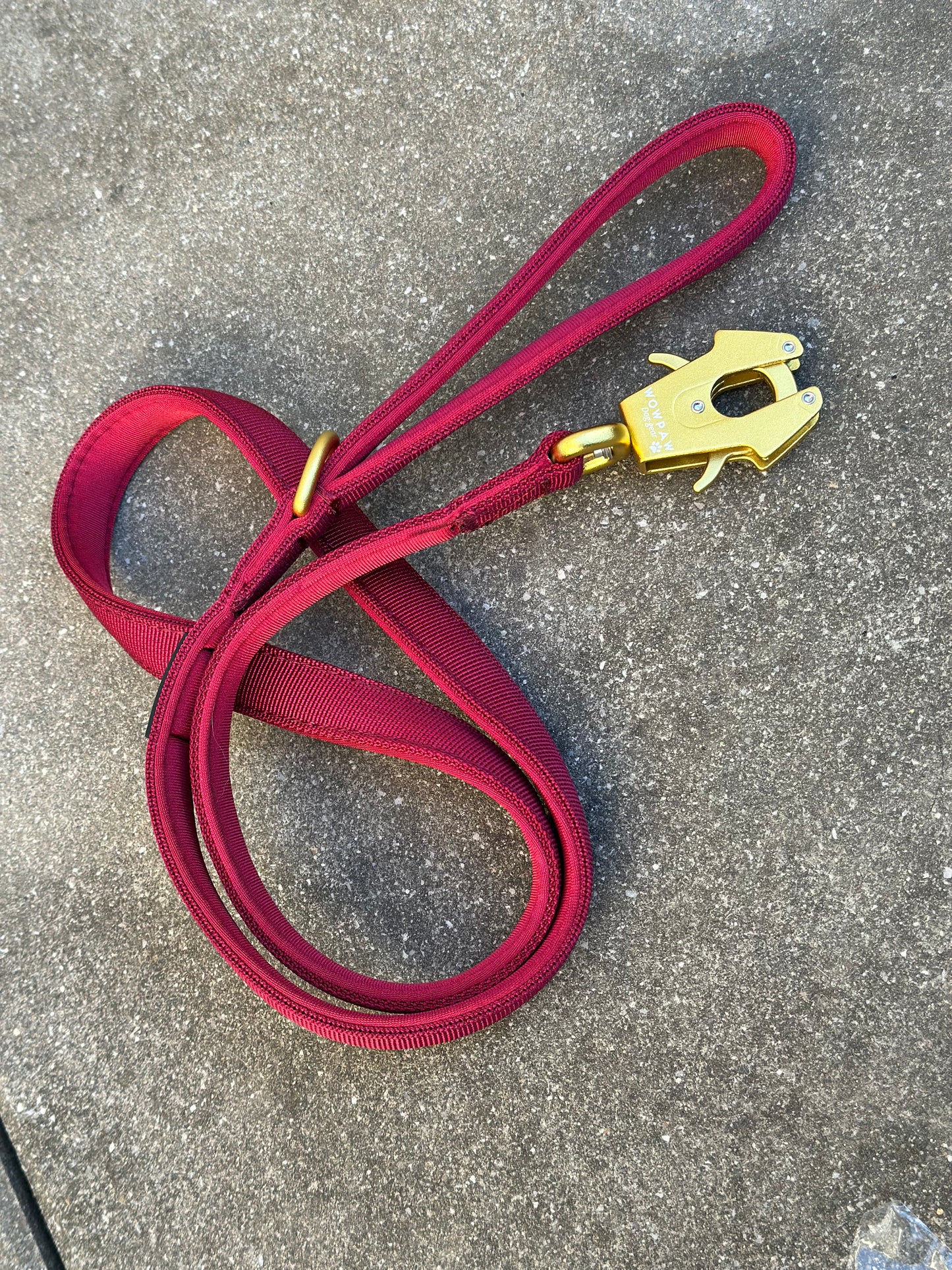 Taktische Hundeleine ULTRA LIGHT Burgund Edition, Länge 1,2m XS