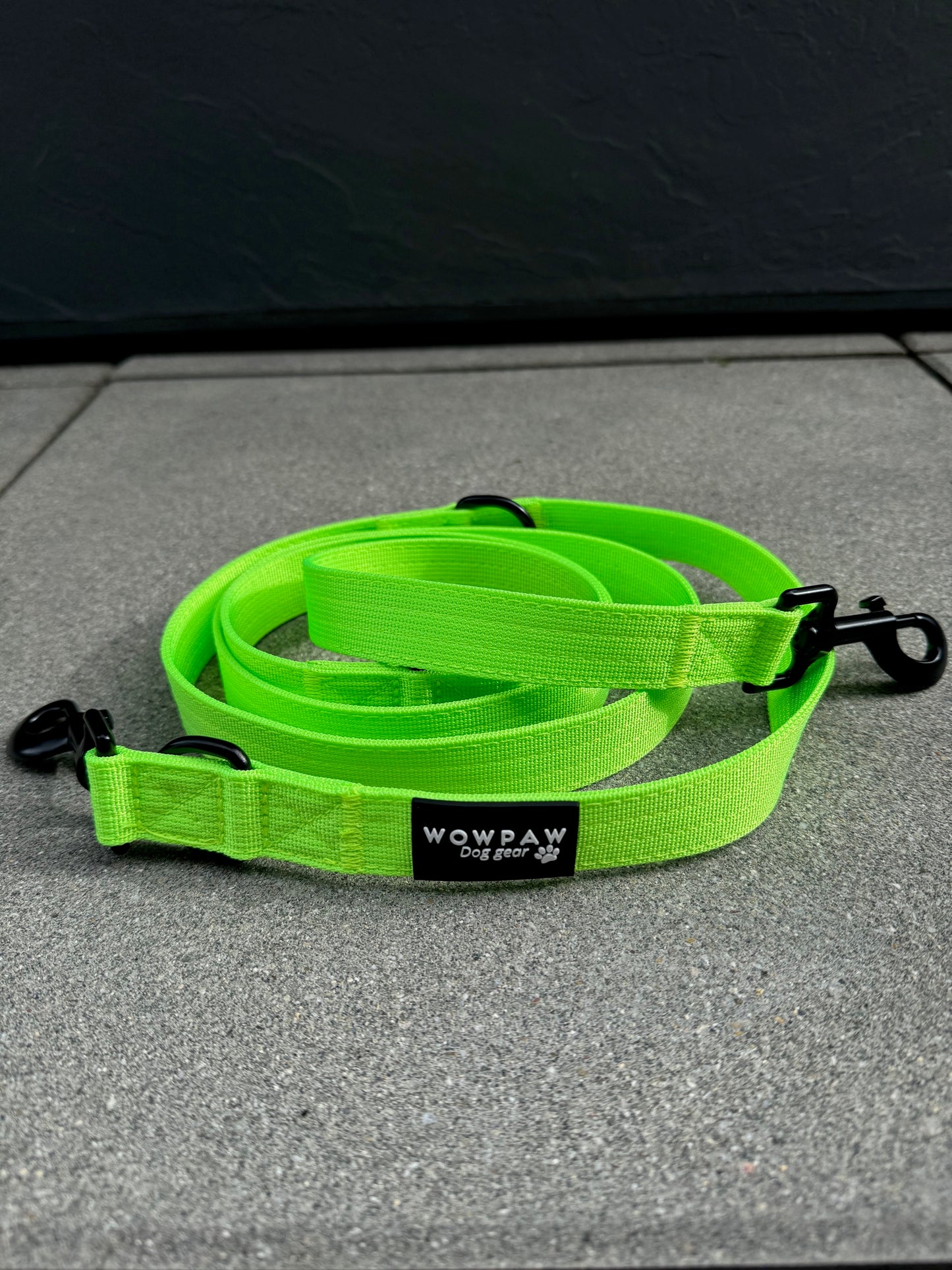 Standard Hundeleine M verstellbar Länge 2m Neongrün
