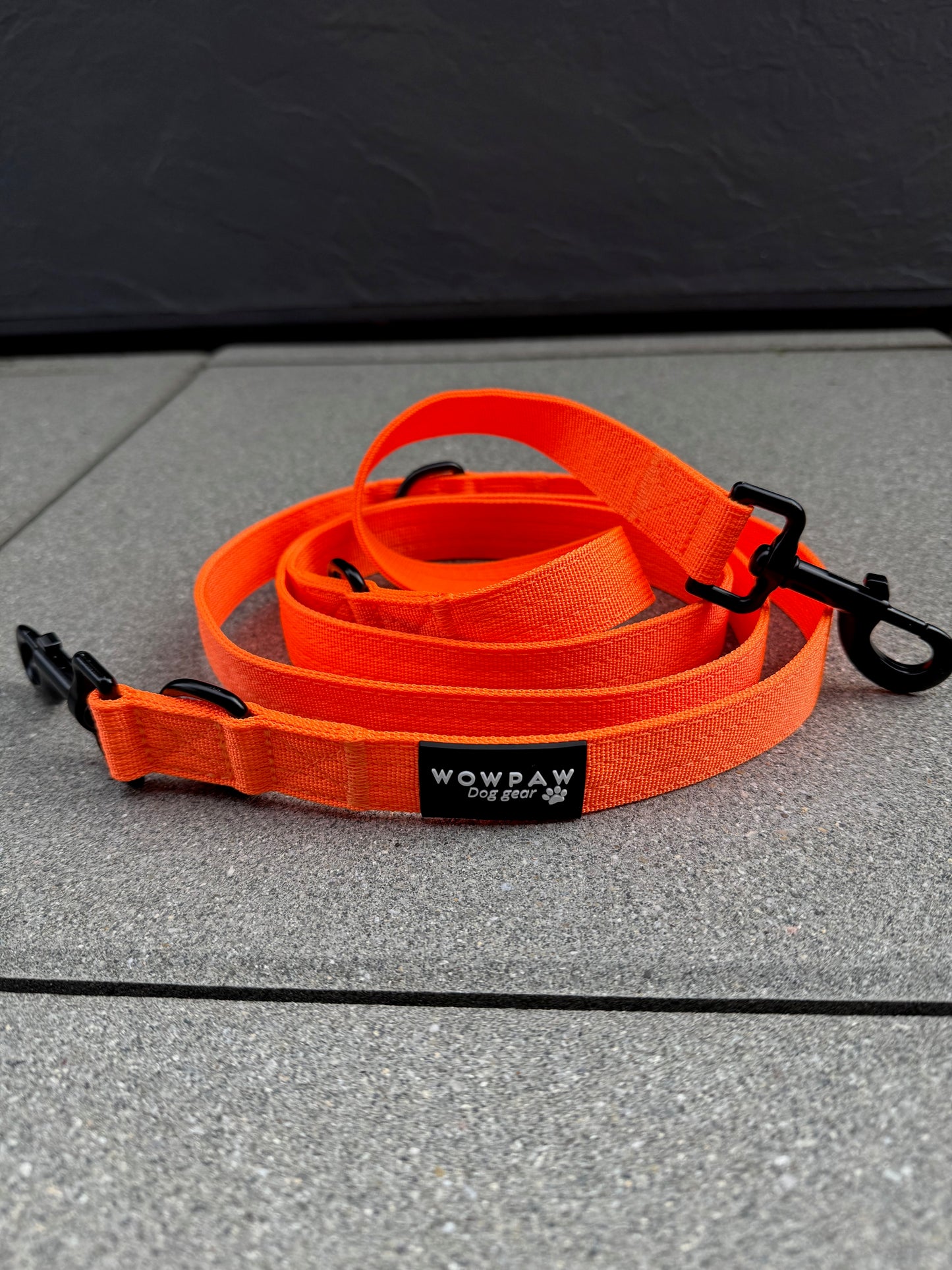 Standard Hundeleine M verstellbar Länge 2m Neonorange