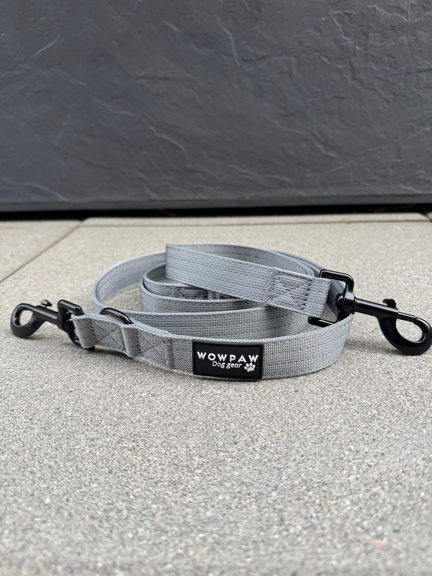 Standard Hundeleine M verstellbar Länge 2m Grau