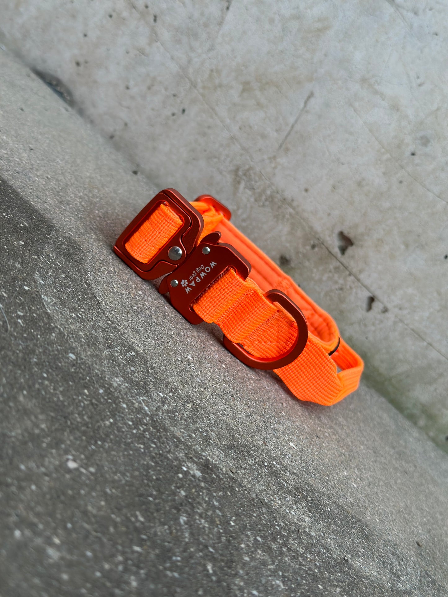 Wysokiej jakości taktyczna obroża dla psa XS 2,5 cm Neon Orange Edition