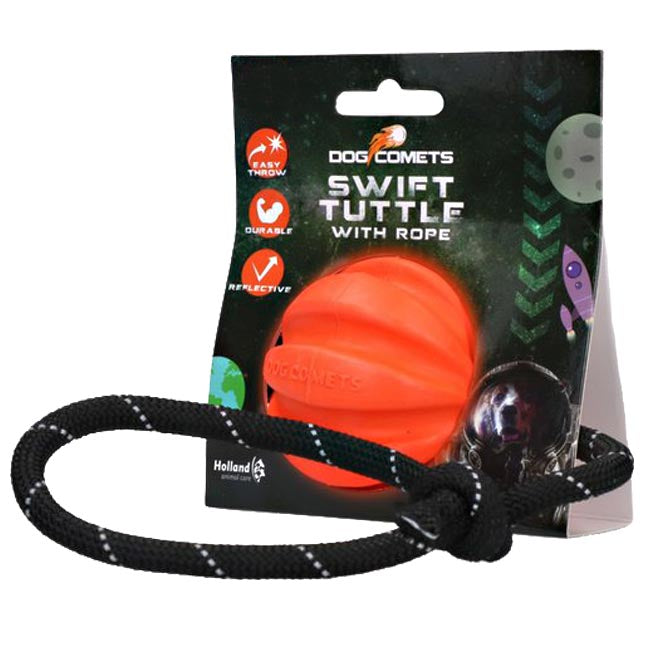 Dog Comets Ball Hale-Bopp mit Seil Grün / Pink / Orange