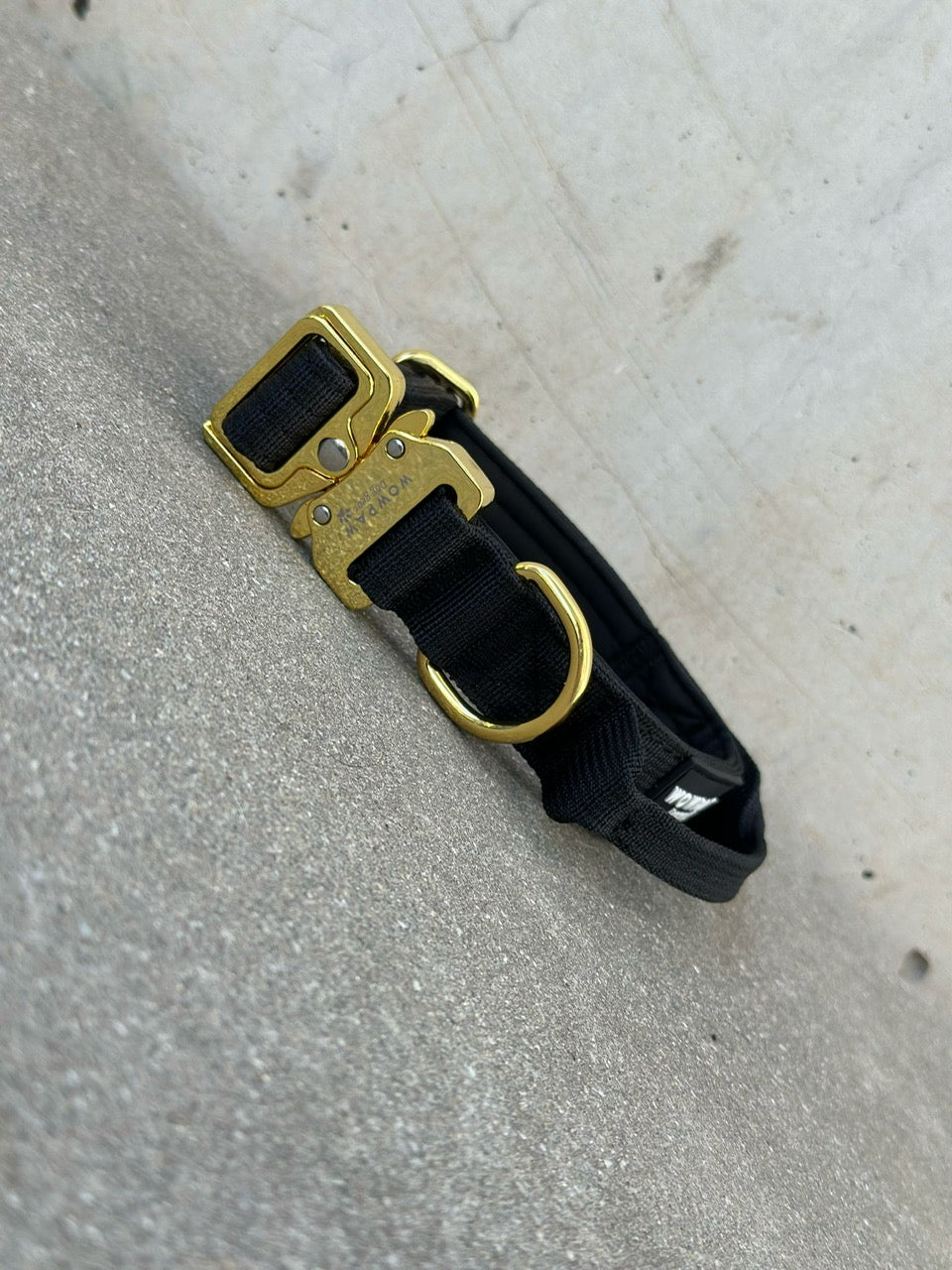 Wysokiej jakości taktyczna obroża dla psa XS 2,5 cm Czarny x Złoty