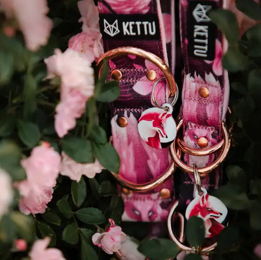 KETTU Halbzug Hundehalsband Violet Kitsune