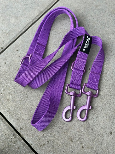 Standard Hundeleine M verstellbar Länge 2m Dunkel Lila Edition