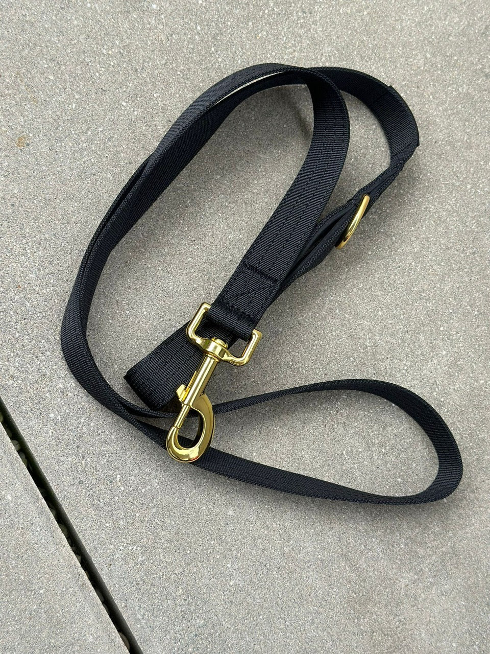 Standard Hundeleine M Länge 1,5m Schwarz x Gold
