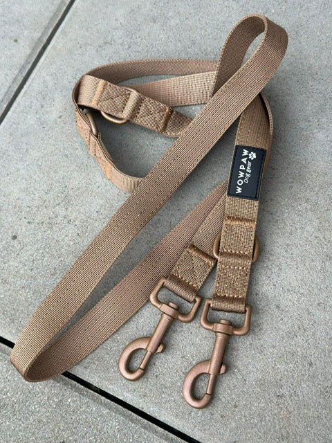 Standard Hundeleine M verstellbar Länge 2m Braun Edition