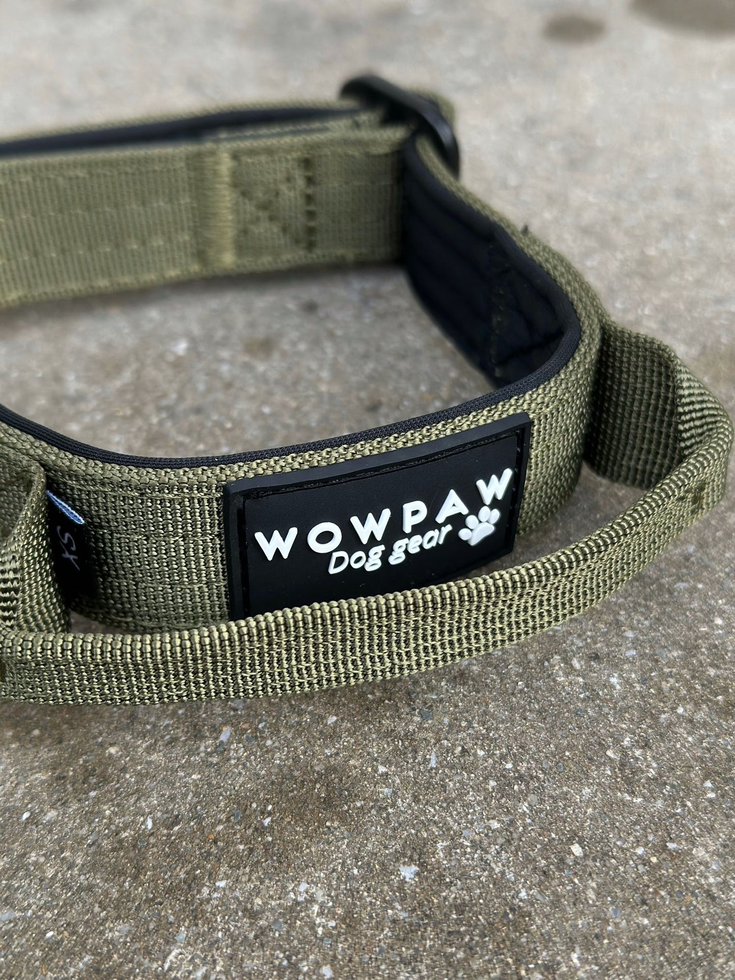 Wysokiej jakości taktyczna obroża dla psa XS 2,5 cm oliwkowo-zielona