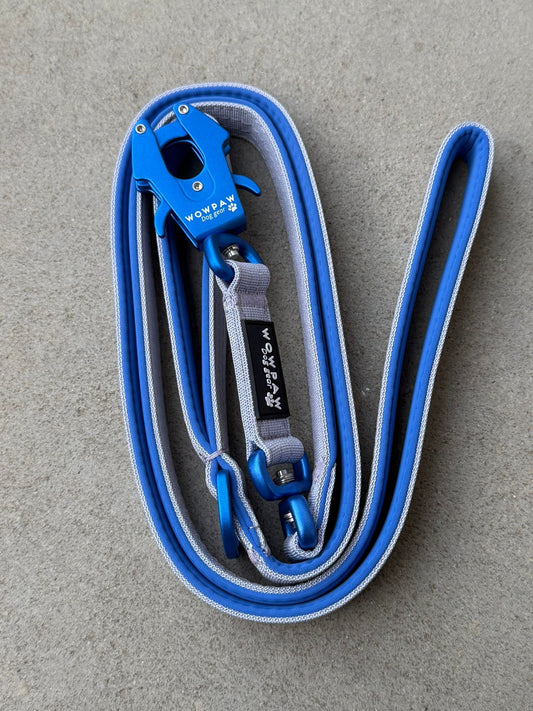 Smycz taktyczna dla psa ULTRA LIGHT Sky Blue Edition, długość 1,8m