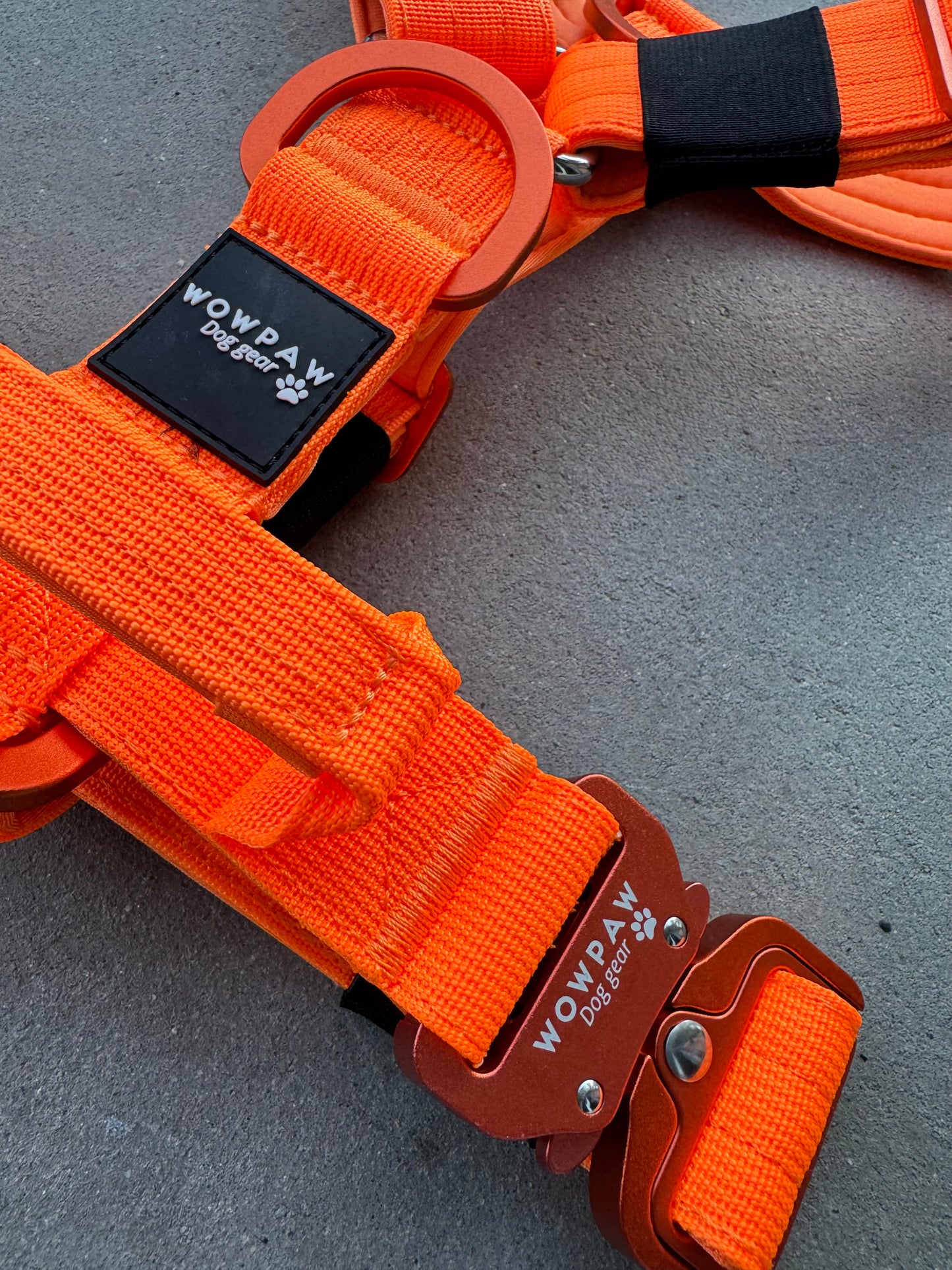 Wysokiej jakości szelki dla psa, rozmiar L, edycja neonowo pomarańczowa