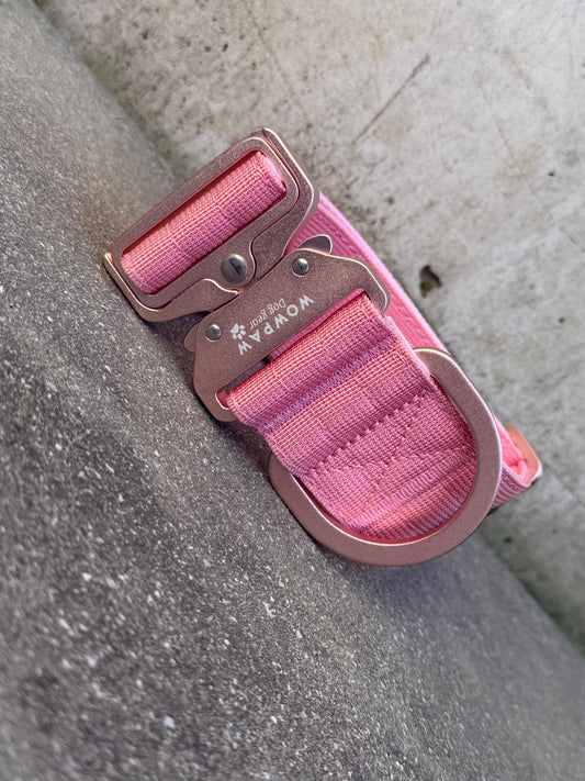 Wysokiej jakości taktyczna obroża dla psa 3,8 cm ULTRA LEKKA Edycja liliowa Rozmiar S bez uchwytu