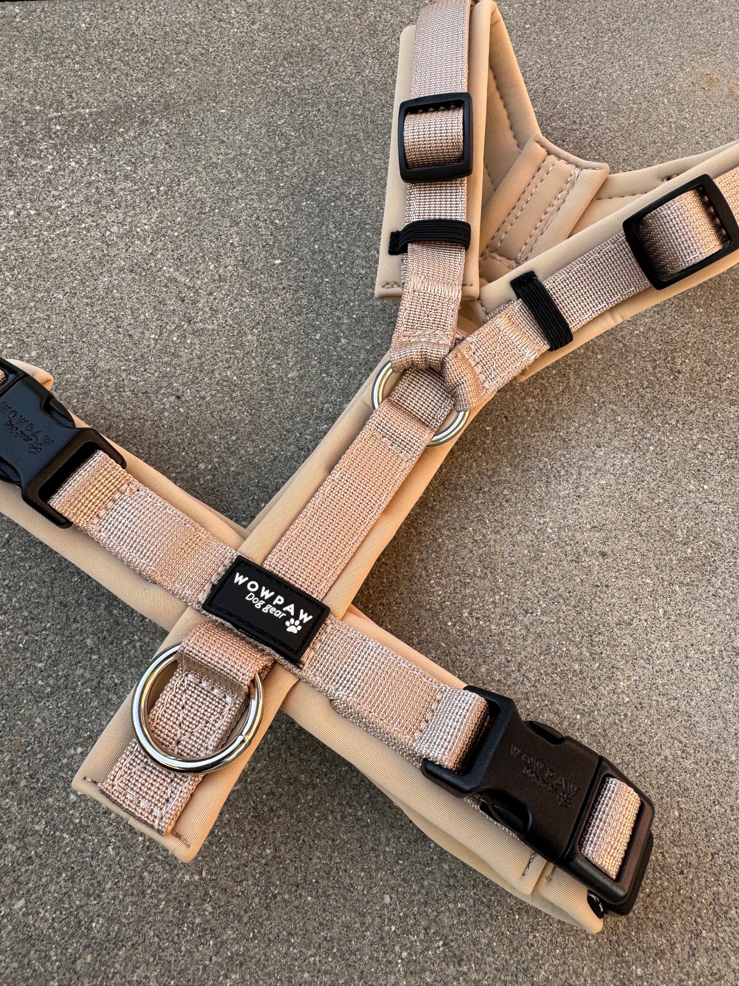 Wysokiej jakości szelki dla psa M Beżowe 