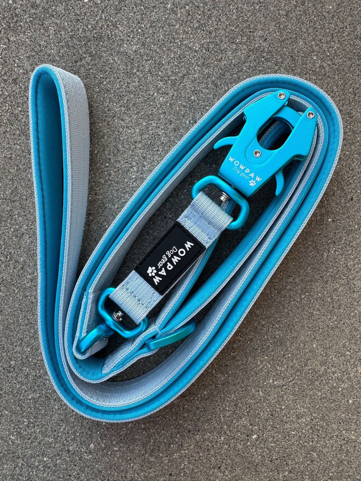 Smycz taktyczna dla psa ULTRA LIGHT Sky Blue Edition, długość 1,8m