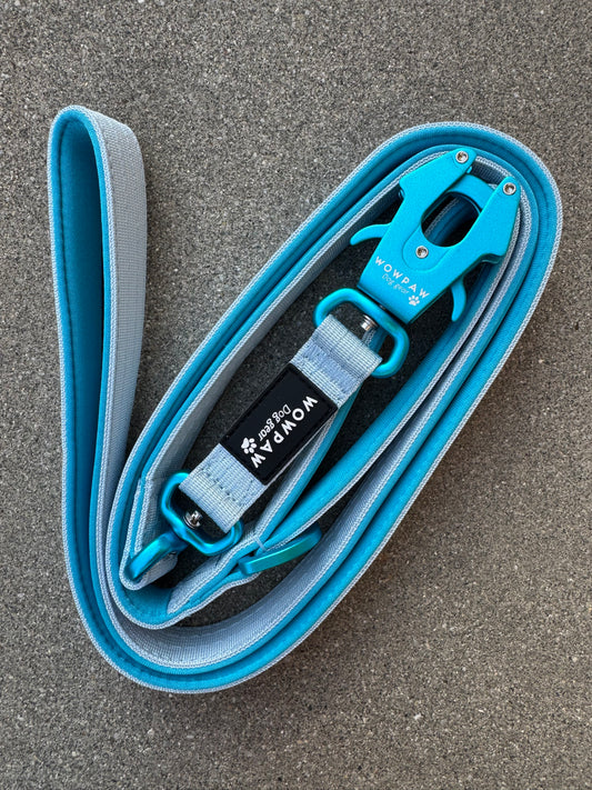 Smycz taktyczna dla psa ULTRA LIGHT Sky Blue Edition, długość 1,8m