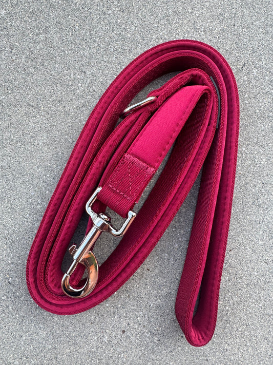 Podstawowa smycz dla psa burgundowo-srebrna Edition 1,8m