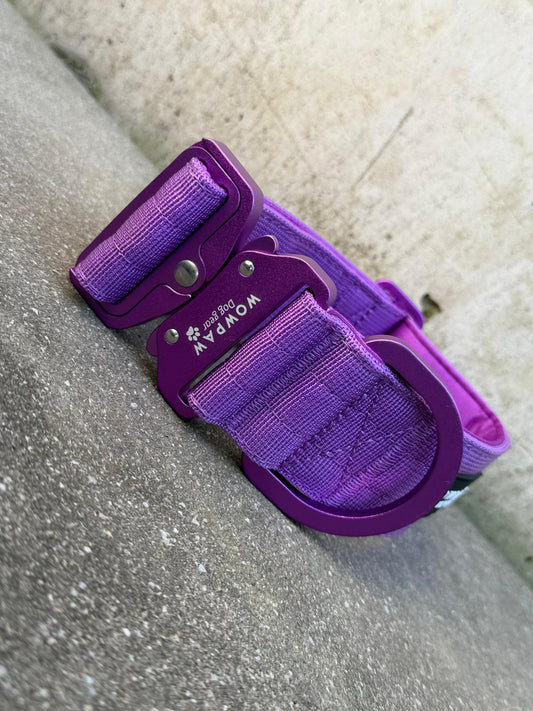 Obroża taktyczna dla psa 5cm ULTRA LIGHT Purple Edition M bez uchwytu