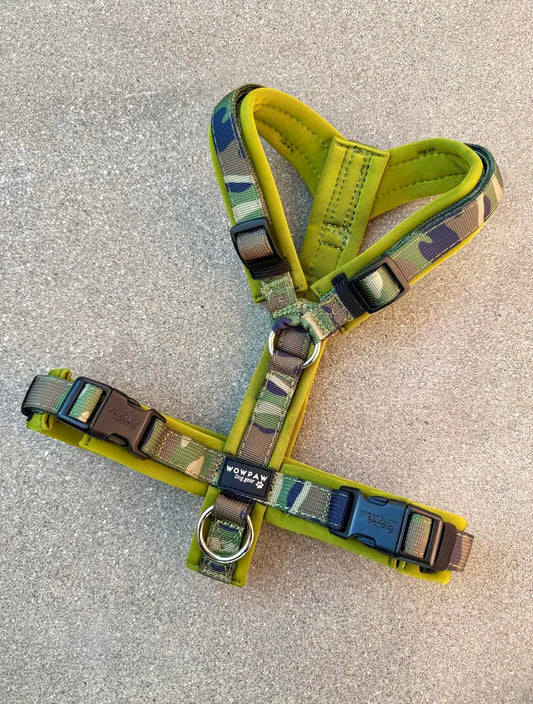 Hochwertiges Hundegeschirr FLOW Army Green Camouflage Edition