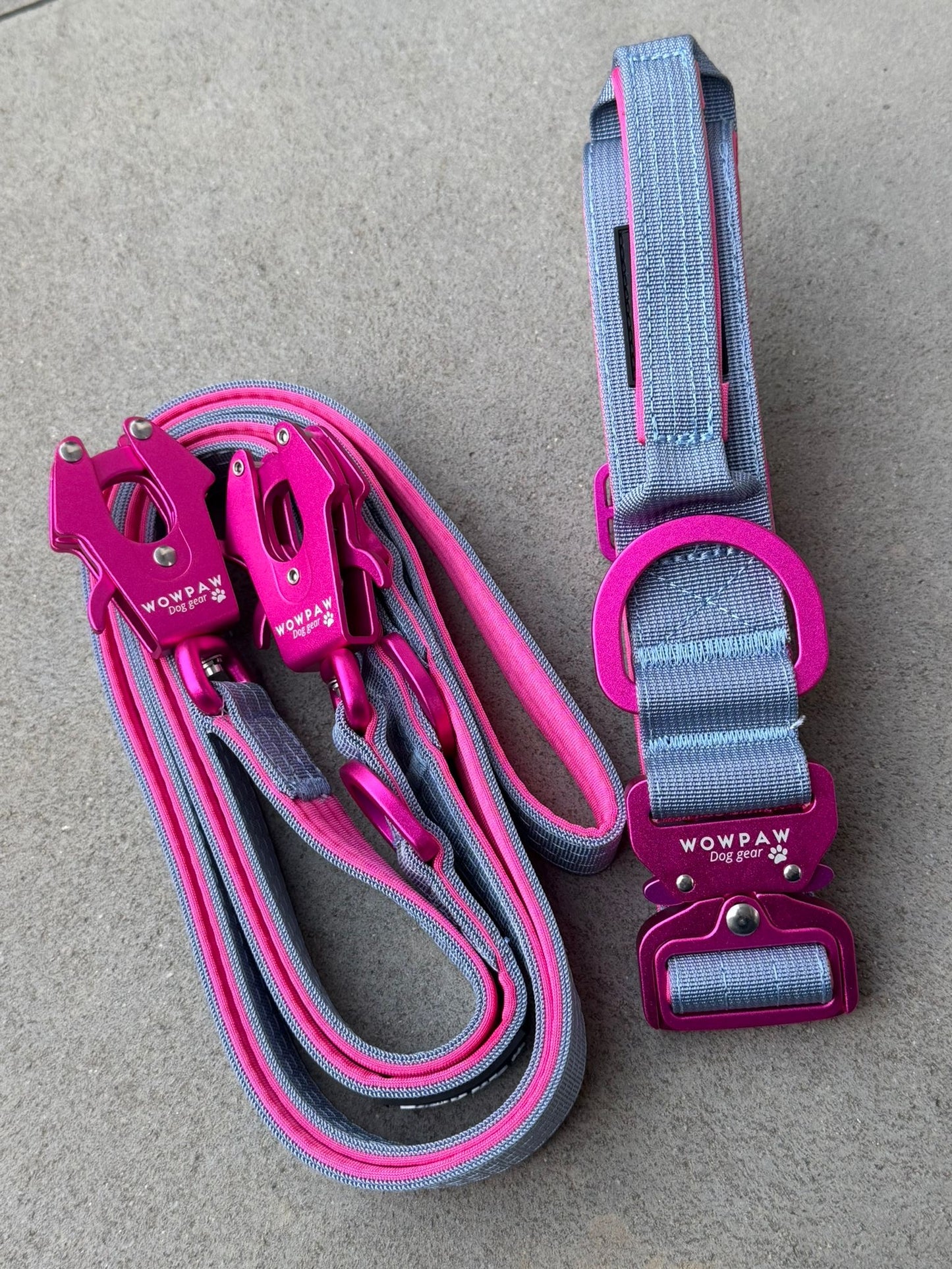 Smycz taktyczna dla psa ULTRA LIGHT Sky Blue Edition, długość 1,8m