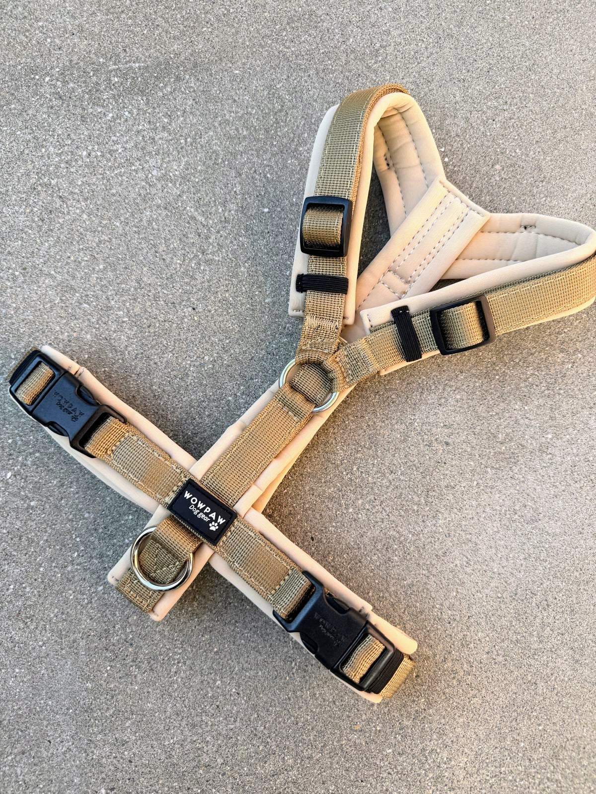 Wysokiej jakości szelki dla psa M Beżowe 