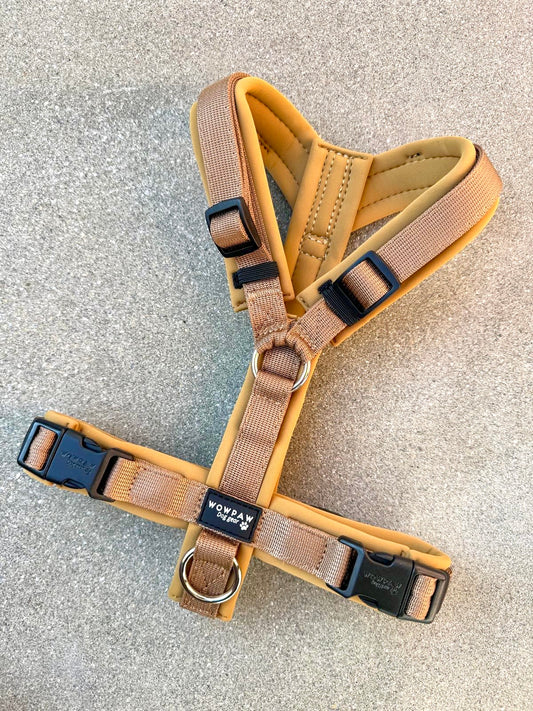 Wysokiej jakości szelki dla psa M Beżowe 