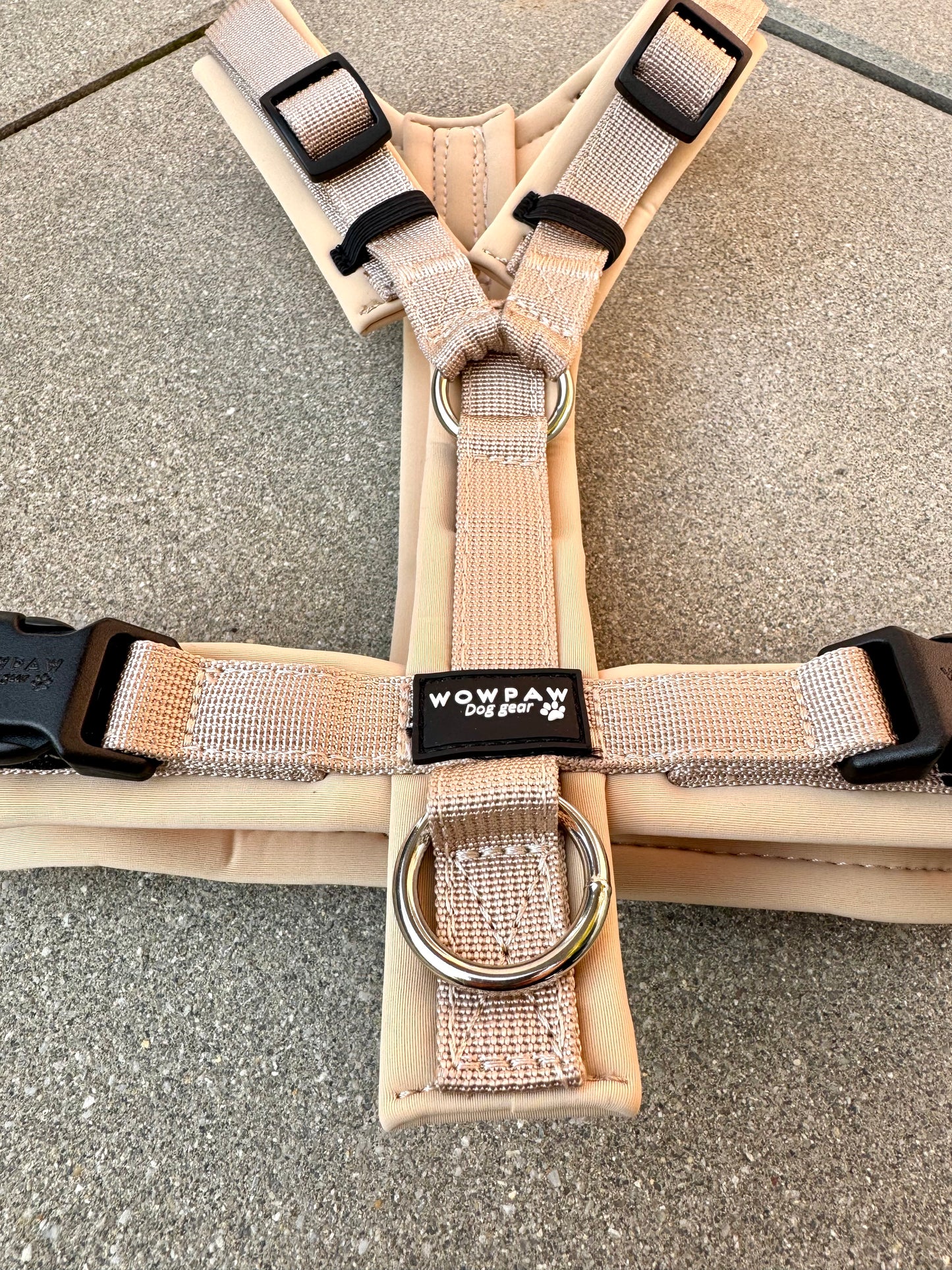 Wysokiej jakości szelki dla psa M Beżowe 