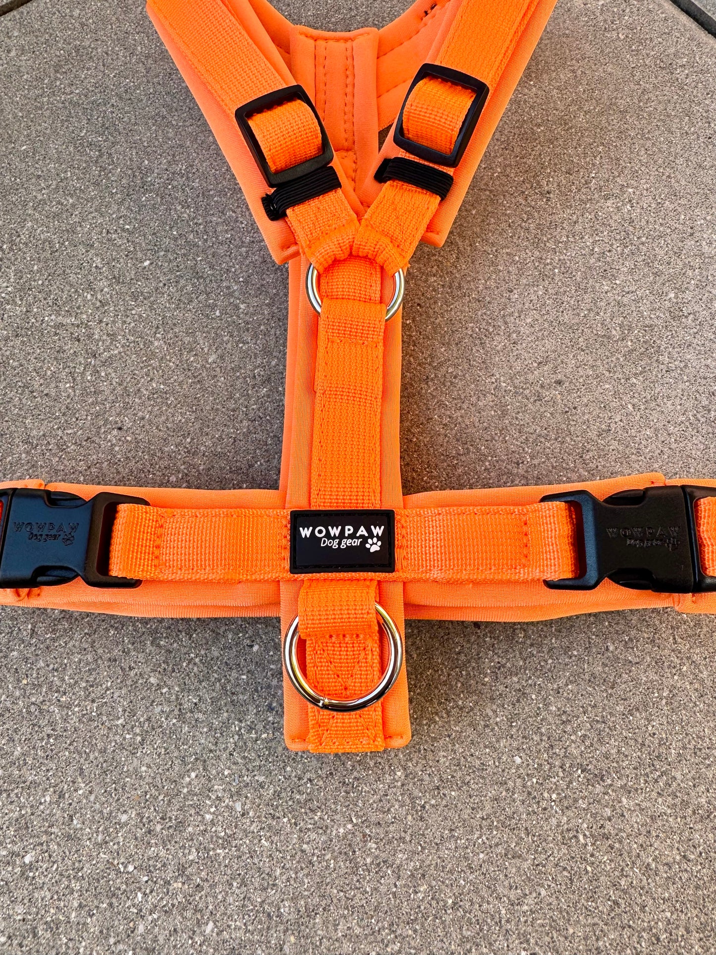 Hochwertiges Hundegeschirr FLOW Neonorange Edition