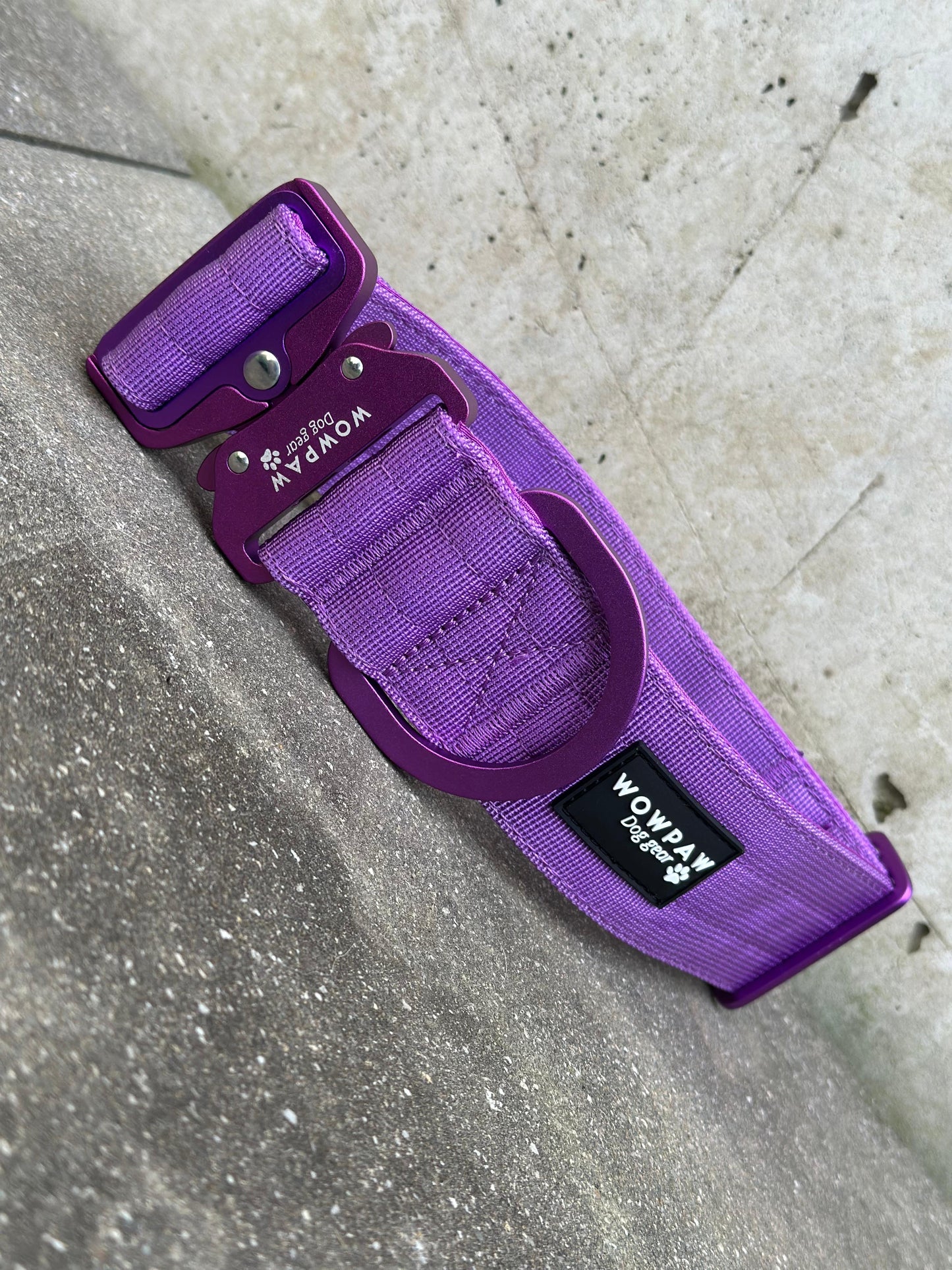 Wysokiej jakości taktyczna obroża dla psa 3,8 cm ULTRA JASNY BRĄZ Rozmiar S